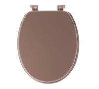 Tendance - Abattant WC MDF 18 Pouces Attaches Plastiques - Cappuccino - Salle de Bain - Abattants Universel - Lunette de Toilette