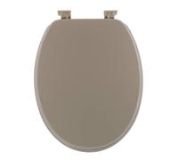 ABATTANT WC MDF 18 POUCES ATTACHES PLASTIQUES - TAUPE - Tendance