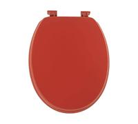 Tendance - Abattant WC MDF 18 Pouces Attaches Plastiques - Terracotta- Salle de Bain - Abattants Universel - Lunette de Toilette