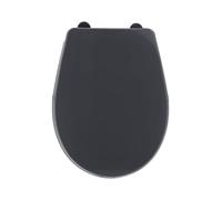 Abattant WC en polypropylène Gris avec kit de fixation - TENDANCE