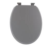 Tendance - Abattant wc mdf 18 pouces attaches plastiques - gris