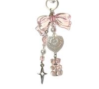 Tendance, aile d'ours pour écouteurs, téléphone, clés de voiture, pendentifs suspendus pour sac Y2K, accessoires de sac à main, pendentif, porte-clés, décoration unique pour étuis de casque, C, taille