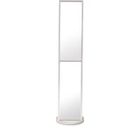 Tendance Armoire de salle de bains avec miroir pivotant blanc Plateau MDF verre 36x36x169,5 cm