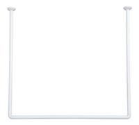 Barre de douche Tringle forme U 80 x 80 x 80 cm en Aluminium Blanc - TENDANCE