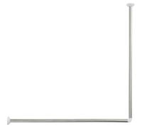 Barre de douche Tringle d'angle 90 x 90 cm en Acier inoxydable - TENDANCE