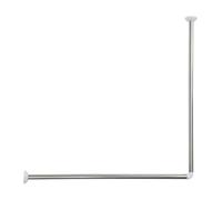 Barre de douche Tringle d'angle 80 x 80 cm en Acier inoxydable - TENDANCE