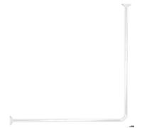 TENDANCE - Barre de Douche d'angle 80x80cm Aluminium - Blanc