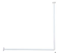 Tendance - Barre de Douche d'Angle 90x90 cm Aluminium - Blanc - Salle de Bain - Hydro