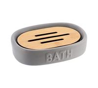 TENDANCE Bath D Collection Dolomite Ensemble de 5 Accessoires de Bain Blanc ou Gris, Soap Dish