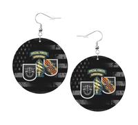 Tendance Boucle d'oreille 5e Groupe des forces spéciales de l'armée américaine au Vietnam Boucles d'oreilles femme Lightweight Boucle d'oreilles pendantes en cuir pour Filles Femmes Fête