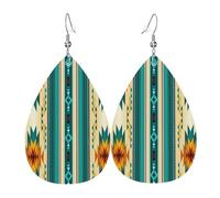 Tendance Boucle D'Oreille Amérindien Du Sud-Ouest, Style Aztèque Boucles D'Oreilles Femme Légères Boucle D'Oreille En Cuir Pour Decorations Femmes Fête