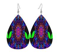 Tendance Boucle D'Oreille En Cuir Rainbow Éclaboussures Extraterrestre Troisième Œil Boucles D'Oreilles Femme Légères Boucle D'Oreille Pour Decorations Fête Femmes