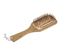 Tendance - Brosse a cheveux plate forme carree - bambou