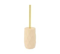Brosse WC avec support Beige et Doré - TENDANCE