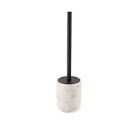 TENDANCE Brosse WC avec Support en résine Aspect marbre Blanc