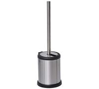 Tendance Brosse WC Metal avec Couvercle Rabattable (Blanc)