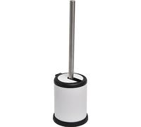 Tendance - Brosse wc metal couvercle rabattable - blanc mat