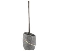 TENDANCE - Brosse WC polyresine Arrondie Effet Pierre - Gris