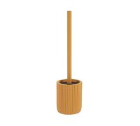 TENDANCE Brosse WC avec Support en résine striée Jaune Moutarde