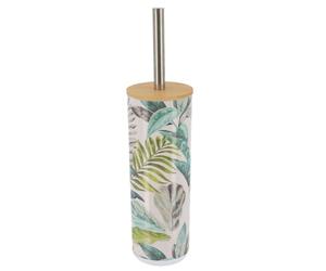TENDANCE - Brosse WC PS Imprimée avec Couvercle Bambou - Jardin d'hiver- Salle de Bain -Poubelles et Brosses WC