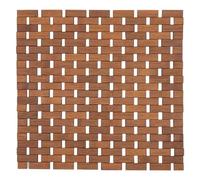 Tendance - Caillebotis Bambou antiderapant 45x45 cm - Marron