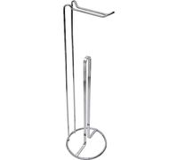 Dérouleur Papier Toilette WC avec réserve en métal Chrome H 54 cm - TENDANCE