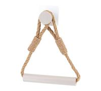 Tendance - Derouleur papier wc corde et bambou sur sticker - naturel/grege