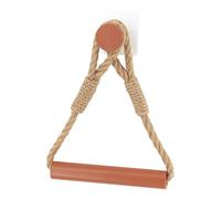 Tendance - Derouleur papier wc corde et bambou sur sticker - naturel/terre de sienne