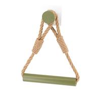 Tendance - Derouleur papier wc corde et bambou sur sticker - naturel/vert olive