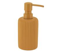 TENDANCE Distributeur à Savon ou Lotion en résine striée Jaune Moutarde 230 ML