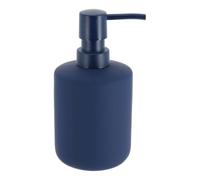 Tendance - Distributeur a savon en gres effet rubber 400 ml - bleu marine