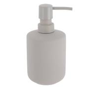 Tendance - Distributeur à Savon en Grès Effet Rubber 400 Ml - Gris Clair - Salle de Bain - Accessoire Salle de Bain à Poser
