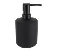 Tendance - Distributeur a savon en gres effet rubber 400 ml - noir