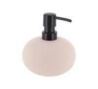 Tendance - Distributeur a savon en gres effet rubber 425 ml - ivoire