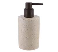 Tendance - Distributeur a Savon en polyresine 320ml facon travertin - Naturel