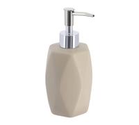 Tendance - Distributeur a Savon gres Forme Losange 330 ML - Taupe