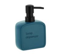 Tendance - Distributeur a savon julia polyresine grave soap dispenser 225 ml - bleu canard