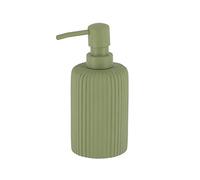 TENDANCE Distributeur à Savon ou Lotion en résine striée Vert Kaki Mat 230 ML