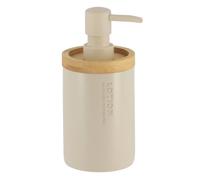 TENDANCE Distributeur à Savon ou Lotion en résine Beige et Bambou 280 ML