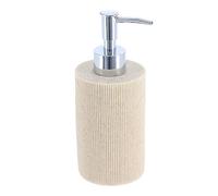 Distributeur à Savon ou Lotion en résine striée Beige Clair 300 ML - TENDANCE