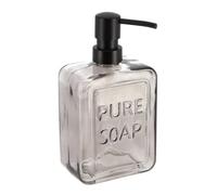 Tendance - Distributeur a savon verre pure soap 550 ml - noir