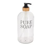 Tendance - Distributeur savon verre bambou pure soap 1l - transparent