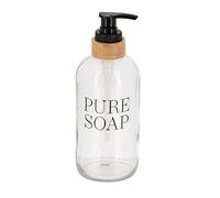 Tendance - Distributeur savon verre bambou pure soap 500 ml - transparent