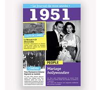 TENDANCE EDITIONS CARTE D'ANNIVERSAIRE LE JOURNAL DE MON ANNÉE 1948-2011 (1951) ANNIVERSARY GREETING CARD