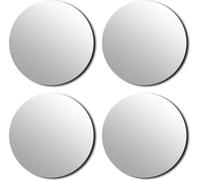 Tendance Ensemble de miroirs ronds 4 pcs verre 20x20x0,2 cm Décoration salle de bain