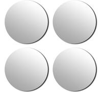 Tendance Ensemble de miroirs ronds 4 pcs verre 30x30x0,2 cm Décoration salle de bain
