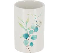 TENDANCE | Gobelet de salle de bain - Aquarelle Eucalyptus - Blanc - Design élégant - Fonctionnel et élégant