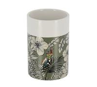 TENDANCE - Gobelet Dolomite Rond Imprimé 320ml - Jungle Fever Kaki - Salle de Bain - Accessoire Salle de Bain à Poser