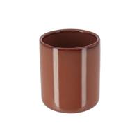 TENDANCE - Gobelet Grès Laqué - Ambré - Salle de Bain - Accessoire Salle de Bain à Poser