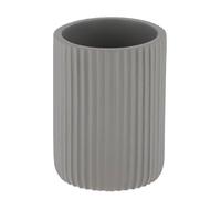 TENDANCE - Gobelet strie Arrondi polyresine - Gris